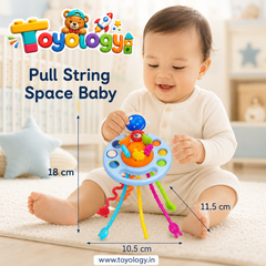 Pull String Space Baby Teether | Montessori Sensory Toy for Babies | Toyology