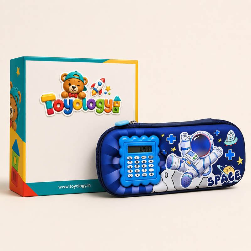 3D Calculator Space Pencil Case for Kids | Toyology