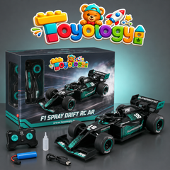 Toyology F1 Spray Drift RC Racing Car with Light, Mist Spray & Stunt Drifting – 1:18 Remote Control Formula Car for Kids  F1 Spray Drift RC Racing Car with Light | Toyology