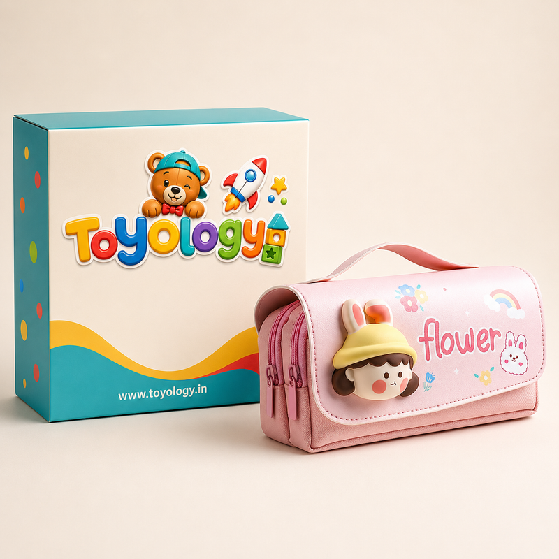 3D Flower Pencil Case for Kids | Cute Pencil Pouch