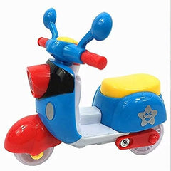 TOYOLOGY Mini Friction Scooter & Motorcycle Toy, 2-in-1