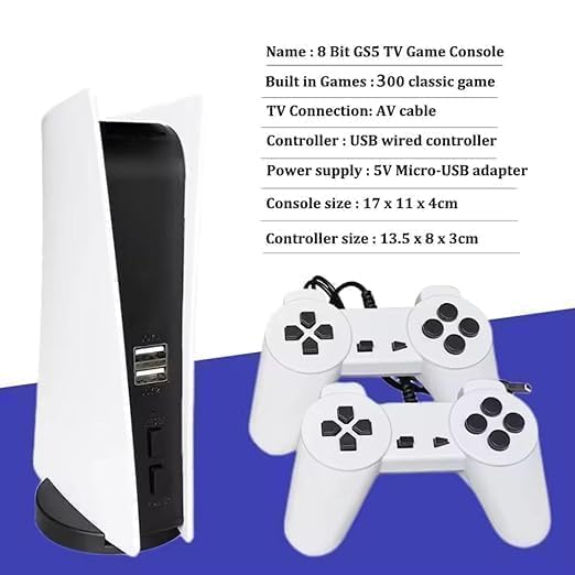 GS5 TV Game Console for Kids | Plug & Play Home Gaming System | Toyology