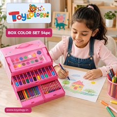 54 PCS Kids Art & Colour Box Set | Drawing Kit | Toyology