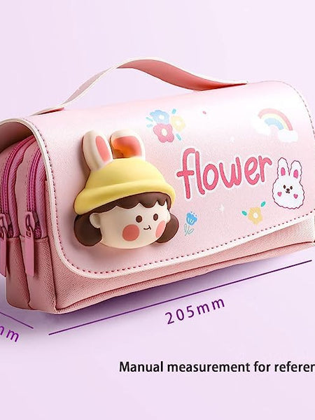 3D Flower Pencil Case for Kids | Cute Pencil Pouch