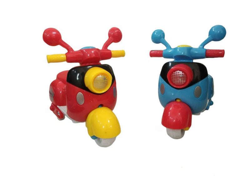 TOYOLOGY Mini Friction Scooter & Motorcycle Toy, 2-in-1