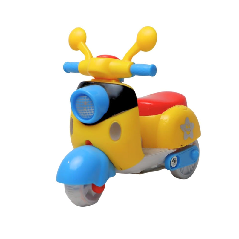 TOYOLOGY Mini Friction Scooter & Motorcycle Toy, 2-in-1