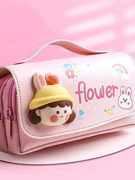 3D Flower Pencil Case for Kids | Cute Pencil Pouch