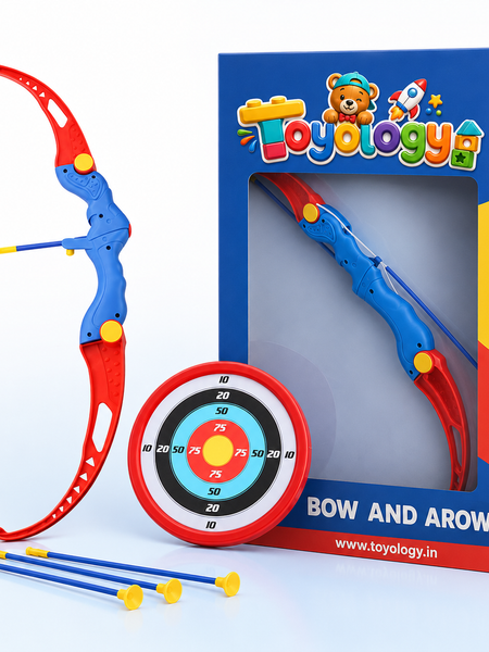 Kids Bow and Arrow Archery Set with Target | Safe Sports Toy | Toyology