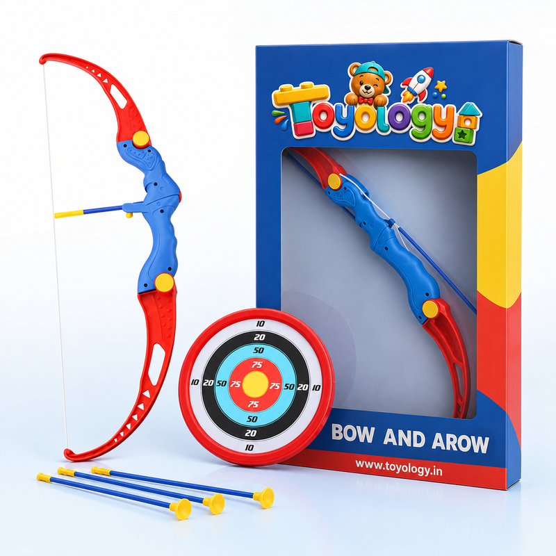 Kids Bow and Arrow Archery Set with Target | Safe Sports Toy | Toyology