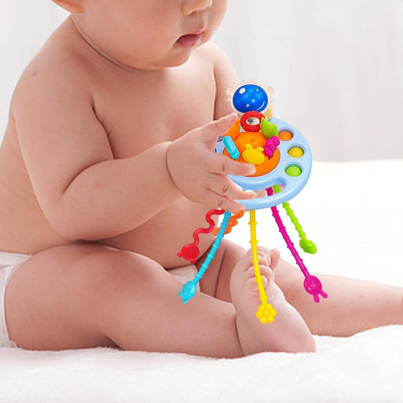 Pull String Space Baby Teether | Montessori Sensory Toy for Babies | Toyology
