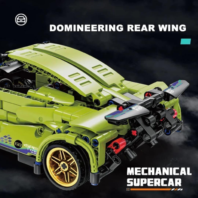 Super Car Block Green Building Set for Kids | STEM Construction Toy |Toyology