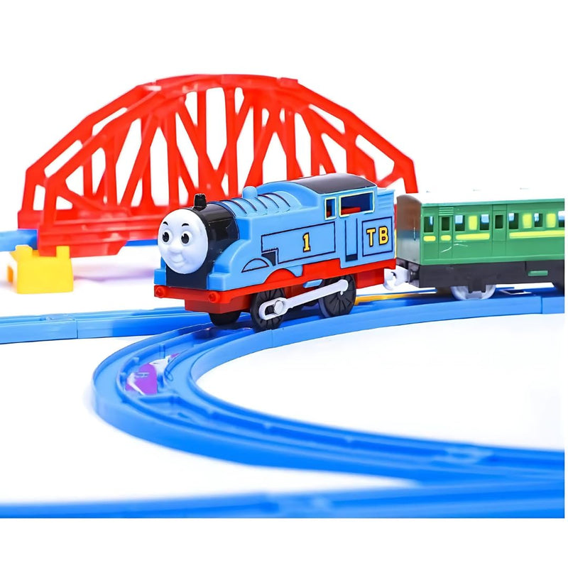 Thomas Cartoon Train Track Toy Set for Kids | Battery Operated Train Set | Toyology