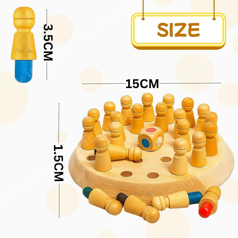 WOODEN MAMORY CHESS