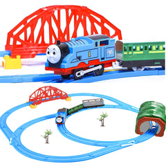 Thomas Cartoon Train Track Toy Set for Kids | Battery Operated Train Set | Toyology