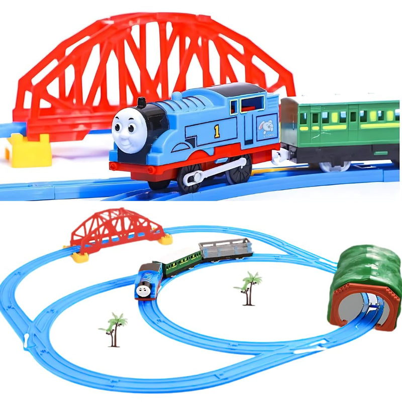 Thomas Cartoon Train Track Toy Set for Kids | Battery Operated Train Set | Toyology