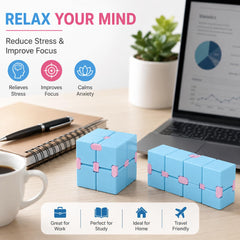 Infinity Cube Fidget Toy | Stress Relief Toy for Kids & Adults | Toyology