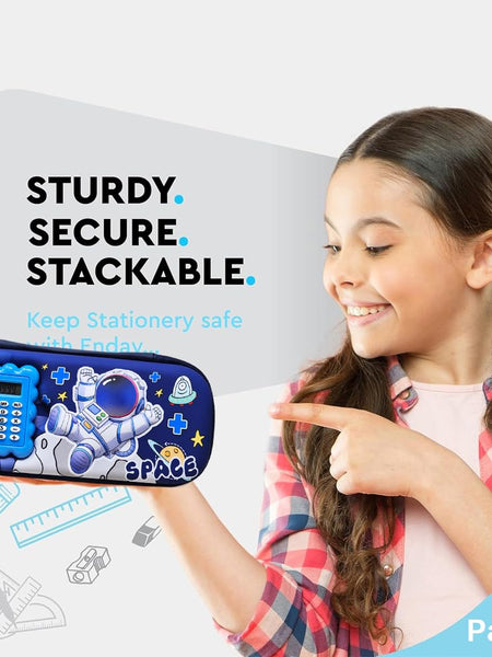 3D Calculator Space Pencil Case for Kids | Toyology
