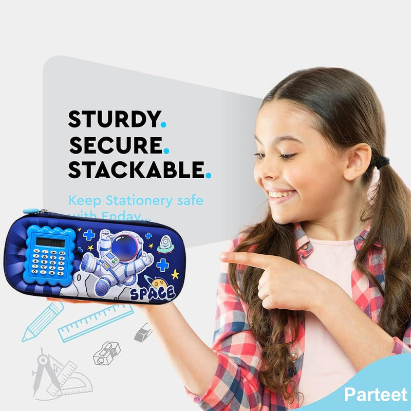 3D Calculator Space Pencil Case for Kids | Toyology