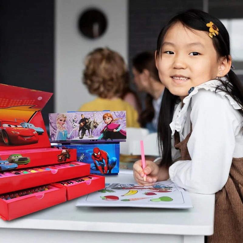 54 PCS Kids Art & Colour Box Set | Drawing Kit | Toyology