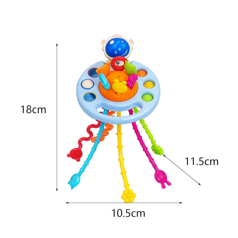 Pull String Space Baby Teether | Montessori Sensory Toy for Babies | Toyology