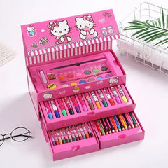 54 PCS Kids Art & Colour Box Set | Drawing Kit | Toyology