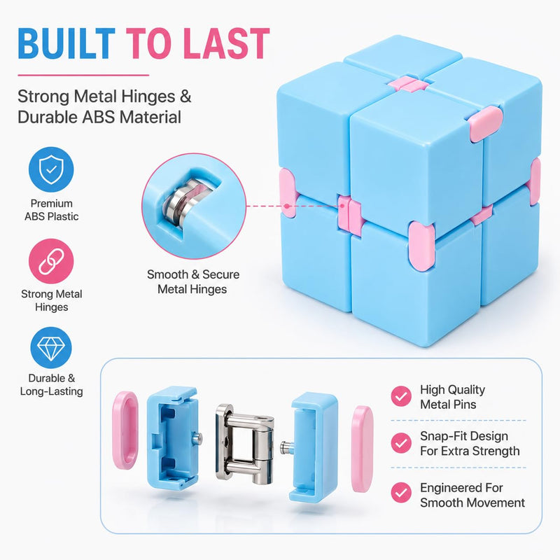 Infinity Cube Fidget Toy | Stress Relief Toy for Kids & Adults | Toyology