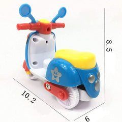 TOYOLOGY Mini Friction Scooter & Motorcycle Toy, 2-in-1
