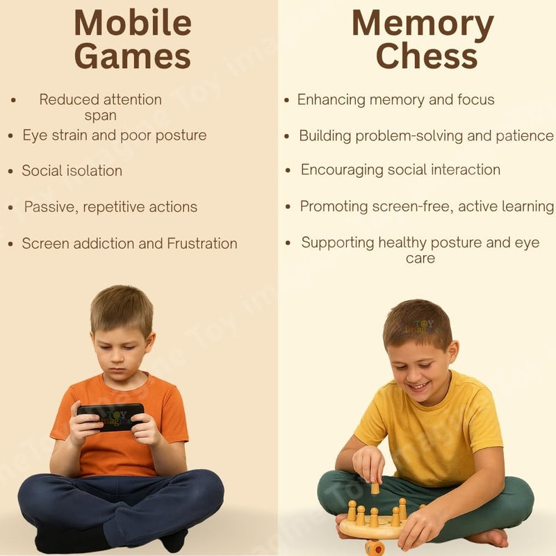 WOODEN MAMORY CHESS