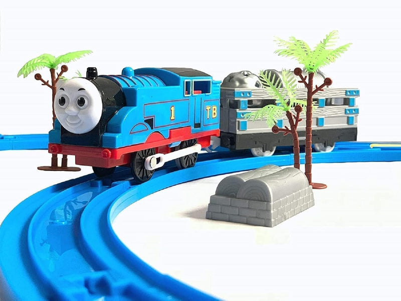 Thomas Cartoon Train Track Toy Set for Kids | Battery Operated Train Set | Toyology