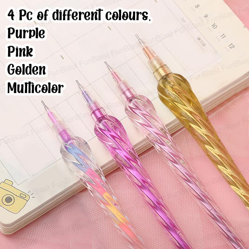 Cute Glitter Gel Pen Set (4 PCS) | Smooth Writing Pens | Toyology