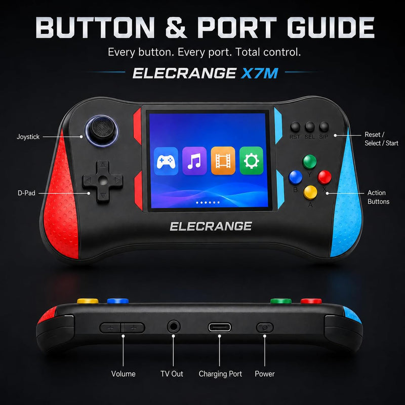 500-in-1 Retro Handheld Gaming Console