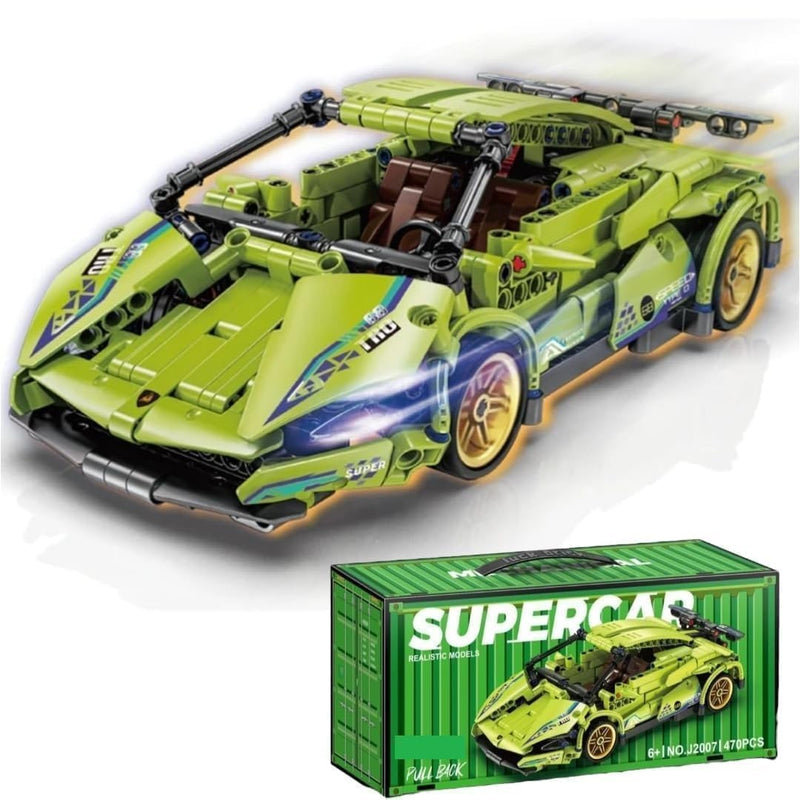 Super Car Block Green Building Set for Kids | STEM Construction Toy |Toyology