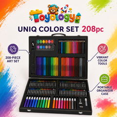 208 PCS Deluxe Art & Colour Set for Kids | Drawing Kit | Toyology
