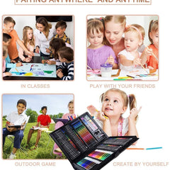 208 PCS Deluxe Art & Colour Set for Kids | Drawing Kit | Toyology