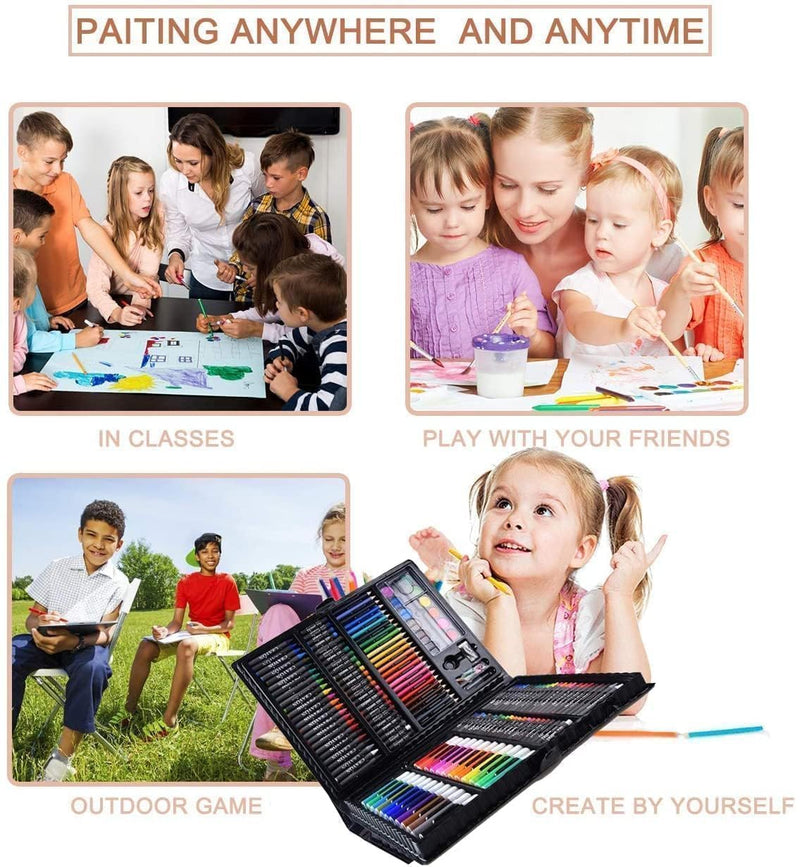 208 PCS Deluxe Art & Colour Set for Kids | Drawing Kit | Toyology