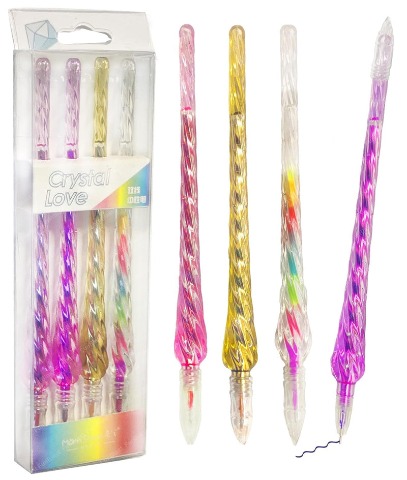 Cute Glitter Gel Pen Set (4 PCS) | Smooth Writing Pens | Toyology