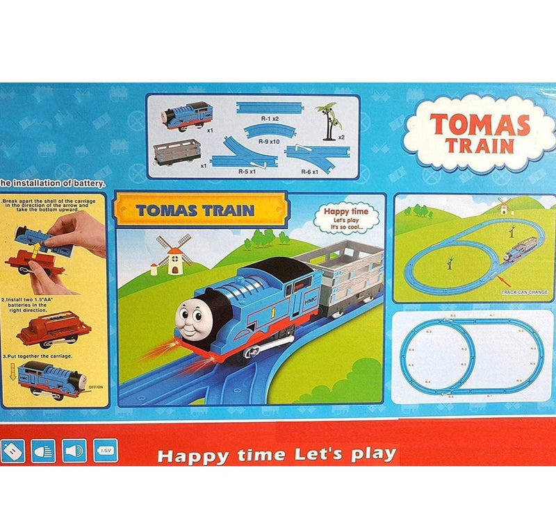 Thomas Cartoon Train Track Toy Set for Kids | Battery Operated Train Set | Toyology