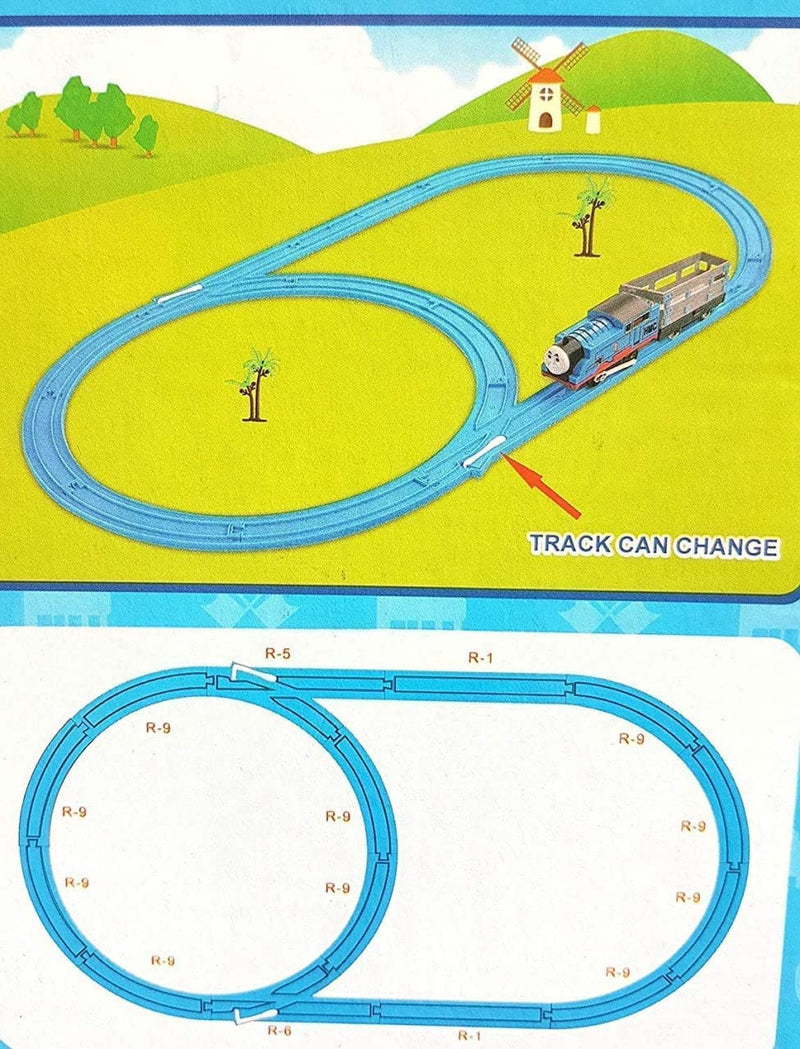 Thomas Cartoon Train Track Toy Set for Kids | Battery Operated Train Set | Toyology