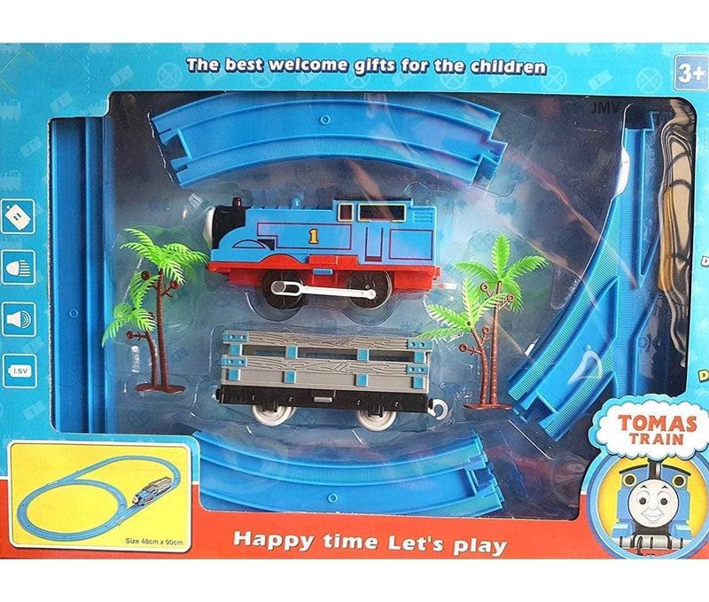 Thomas Cartoon Train Track Toy Set for Kids | Battery Operated Train Set | Toyology