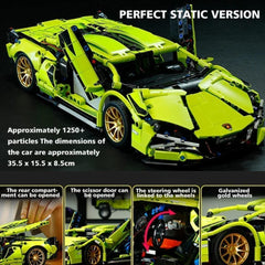 Super Car Block Green Building Set for Kids | STEM Construction Toy |Toyology