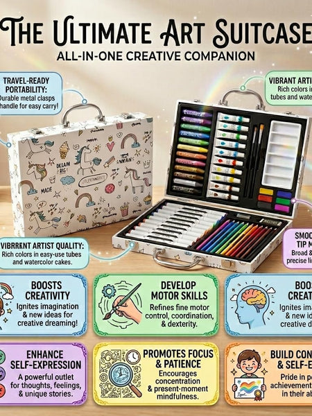 64 PCS Classic Art & Colour Box Set for Kids | Toyology