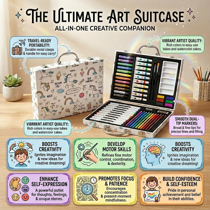 64 PCS Classic Art & Colour Box Set for Kids | Toyology