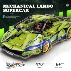 Super Car Block Green Building Set for Kids | STEM Construction Toy |Toyology