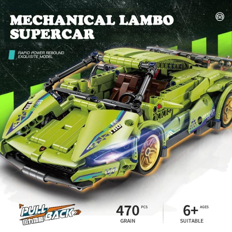 Super Car Block Green Building Set for Kids | STEM Construction Toy |Toyology