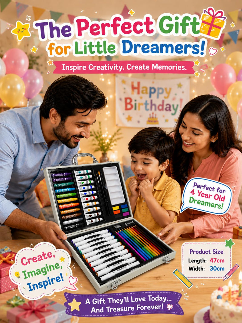 64 PCS Classic Art & Colour Box Set for Kids | Toyology