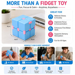 Infinity Cube Fidget Toy | Stress Relief Toy for Kids & Adults | Toyology