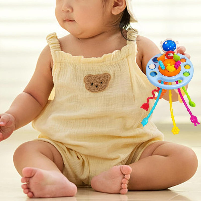 Pull String Space Baby Teether | Montessori Sensory Toy for Babies | Toyology