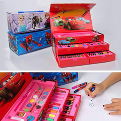 54 PCS Kids Art & Colour Box Set | Drawing Kit | Toyology