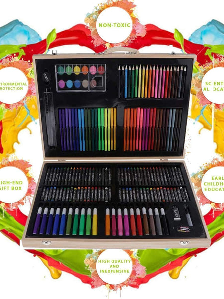 208 PCS Deluxe Art & Colour Set for Kids | Drawing Kit | Toyology