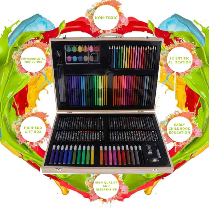 208 PCS Deluxe Art & Colour Set for Kids | Drawing Kit | Toyology